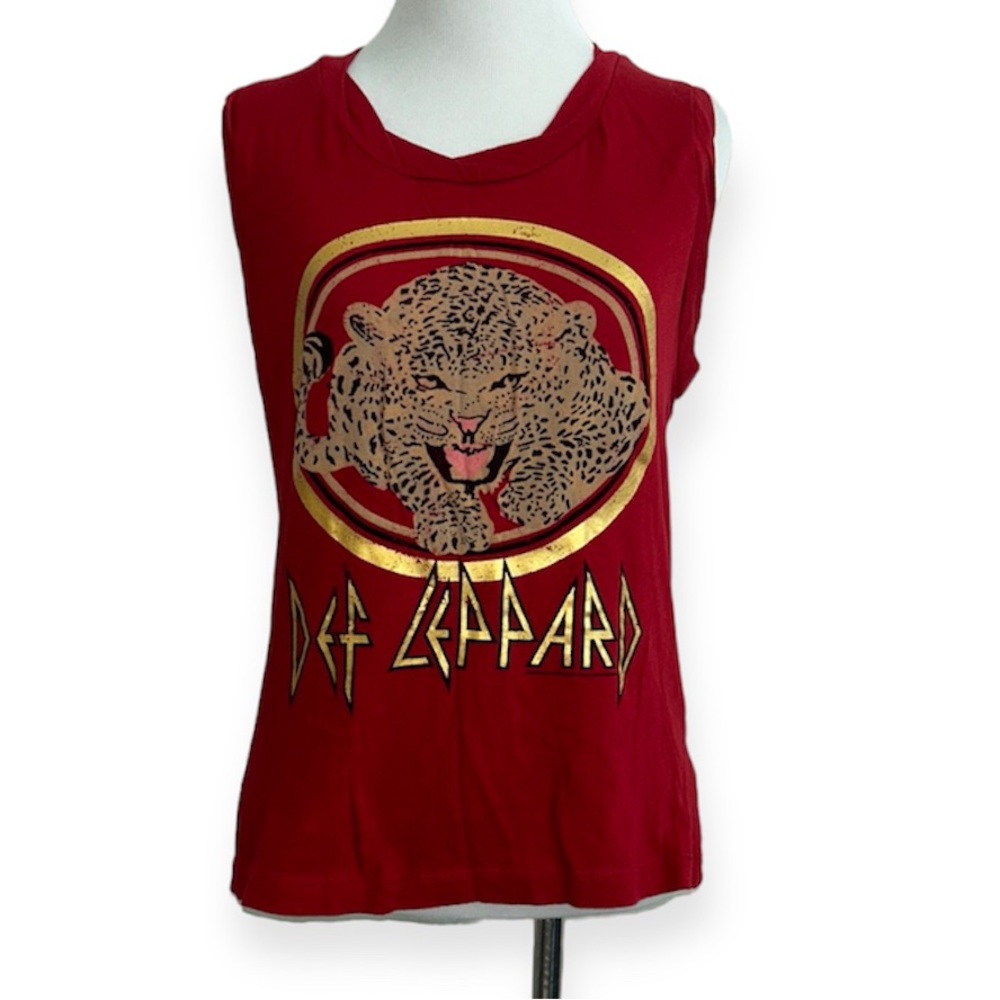 Chaser small Def‎ Leppard twist tank top